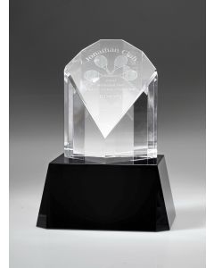 Peacock Crystal Award 3, 4, 5" With Base
