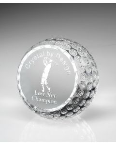 Crystal Golf Ball Paperweight - 3 Sizes