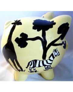 African Animal Piggy Bank - right side