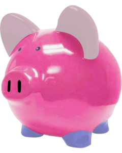 custom pink piggy bank