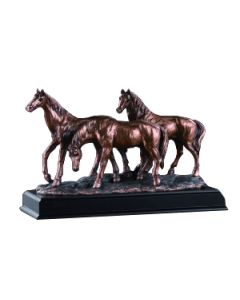 Three Horse Sculpture 15 inch