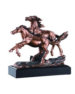 Two Frolicking Horses Sculpture