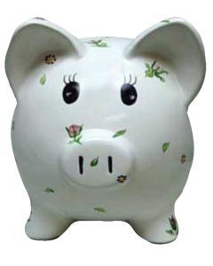 Scattered Flowers Piggy Bank