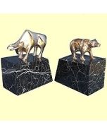 Brass Bull and Bear Bookends