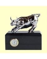 Wall Street Bull Clock