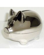 Small Silver Piggy Bank