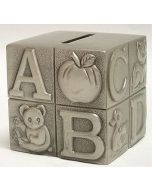 A-B-C Block Bank Pewter