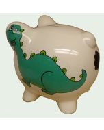 Dinosaur Piggy Bank-side personalized