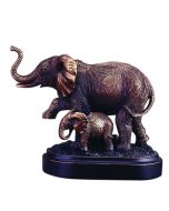 Mom & Baby Elephant Statue 6"
