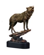 Wolf Howling Sculpture