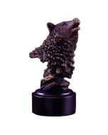 Bronze Wolf Bust