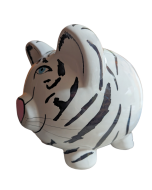 Zebra Piggy Bank 8 inch Artist Original