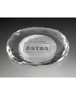 Oval Crystal Paperweight 4"
