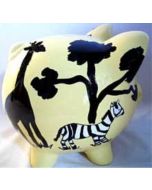 African Animal Piggy Bank - right side