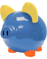 Blue Custom Piggy Bank