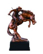 Cowboy Statue 7" Rearing Horse