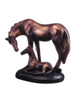 Sweetness. Mare and Colt Horse 8" Sculpture
