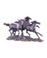 Three Horses Galloping sculpture