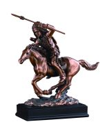 Off to War! Indian Chief & Horse 11" Sculpture 