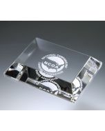 Mitered Edge Crystal Paperweight
