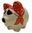 Pirate Piggy Bank 8 inch Artist Original with bandana