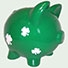 Shamrock Piggy Bank - Exclusive - White or Kelly Green Pig 8, 10 or 13 inch